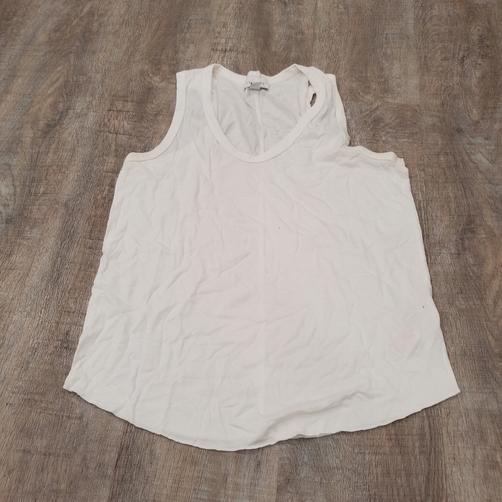 Topshop White Tank Top Size 8